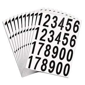 10 Sheets of Mailbox Numbers Stickers Address Number, Indoor or Outdoor (7.6cm*2.5CM)