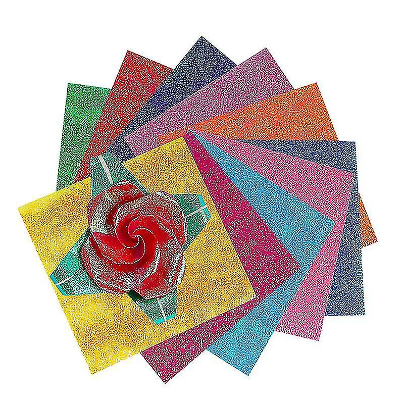 Glitter Origami Paper, 50 Sheets Colored Origami Sparkly Paper Premium