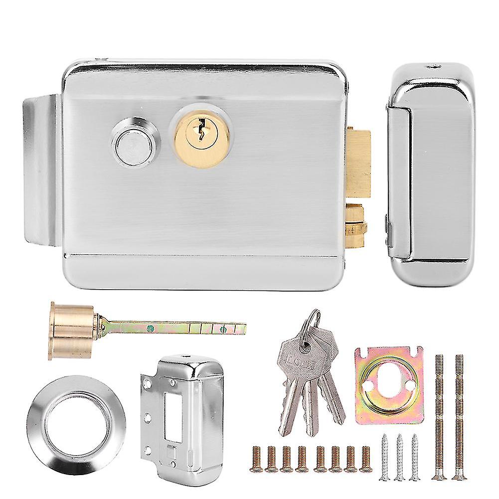 Double Head Electric Lock Antitheft Doorlock Access Control Support Back Locking Left Inward Opening