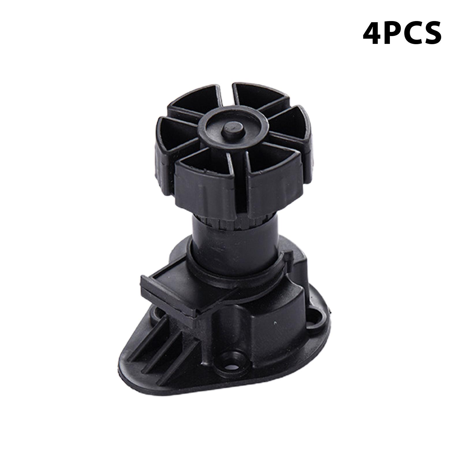 Black Plastic Cabinet Leg Shock-Absorbing Base Bracket for Desk
