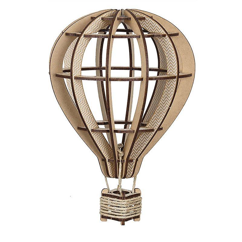 3D Model in MDF wood - Montglofière with white patterns - 24 x 17 cm