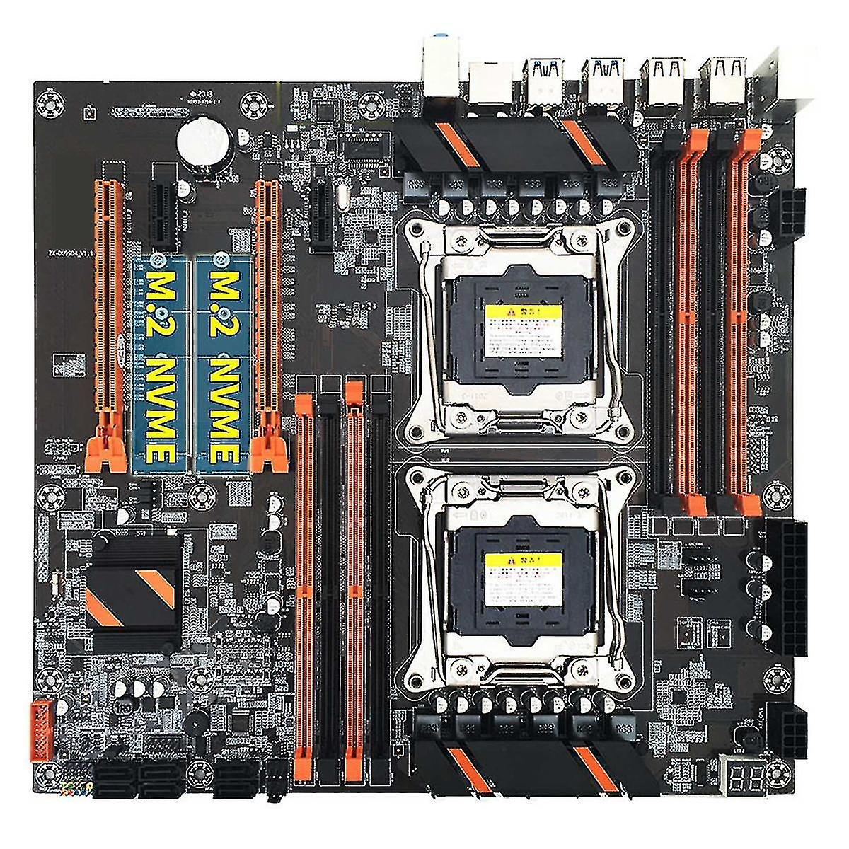 X99 Dual CPU Motherboard + 2xe5 2620 V3 CPU + SATA Kabel + Schallwand + Wärmeleitpaste LGA 2011 8xDDR4 Steckplatz Sup