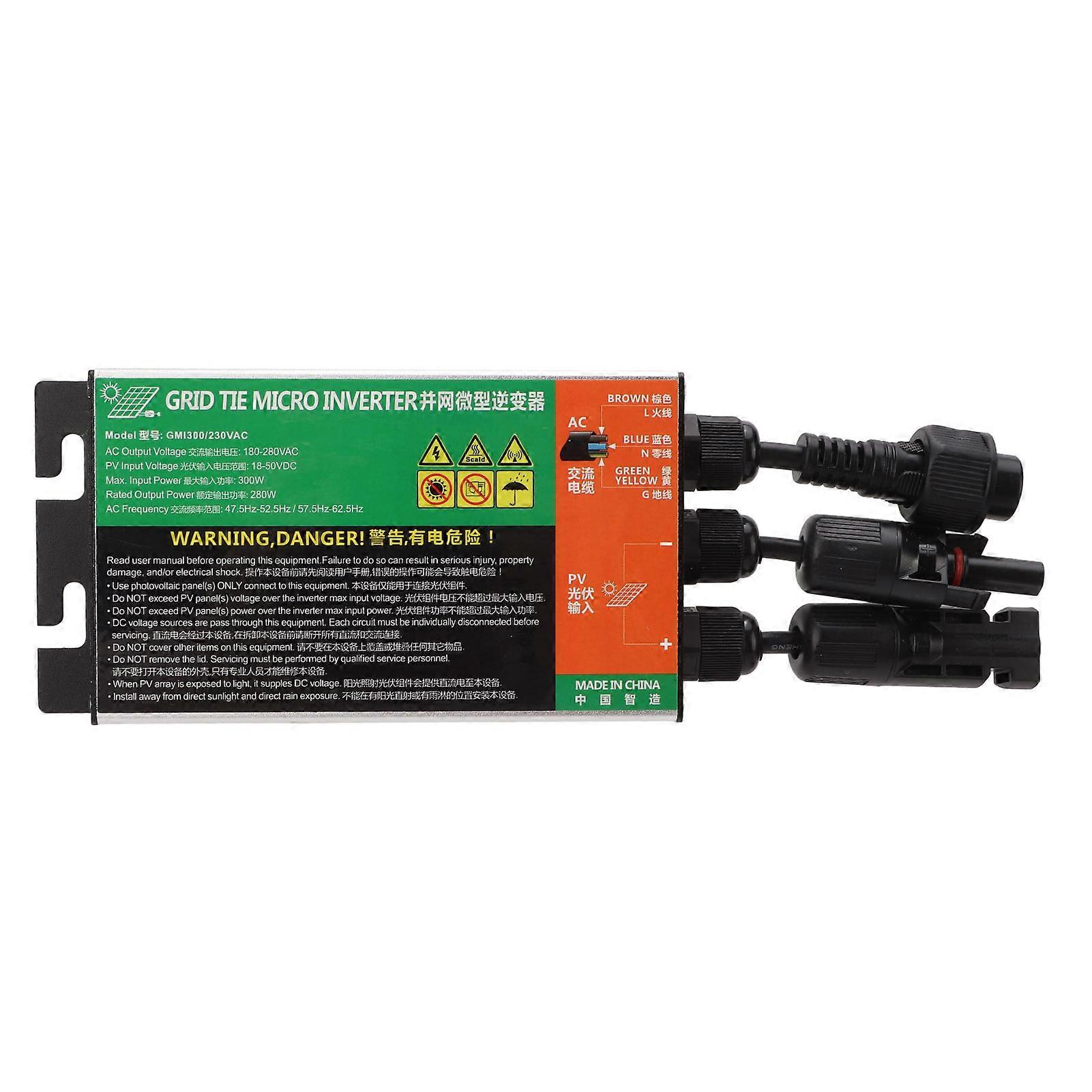 Solar Micro Inverter 300W Waterproof MPPT Grid Tie Micro Inverter Solar Grid Tie Inverter for Small Solar Systems