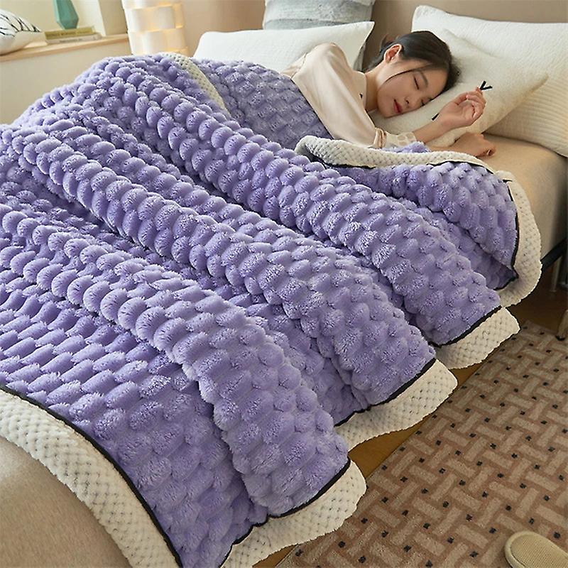 Artificial Flannel Autumn Warm Blankets Beds Soft Coral Fleece Sofa Throw Blanket Comfortable Thicken Bed Sheet Warmth Blanket