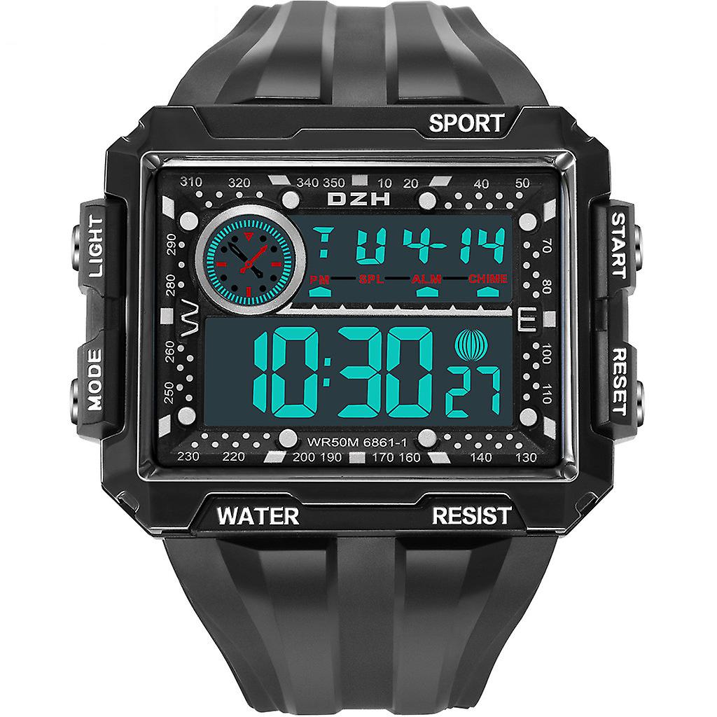 Men Military Watch LED Screen Backlight Large Digital Waterproof Sports Date New