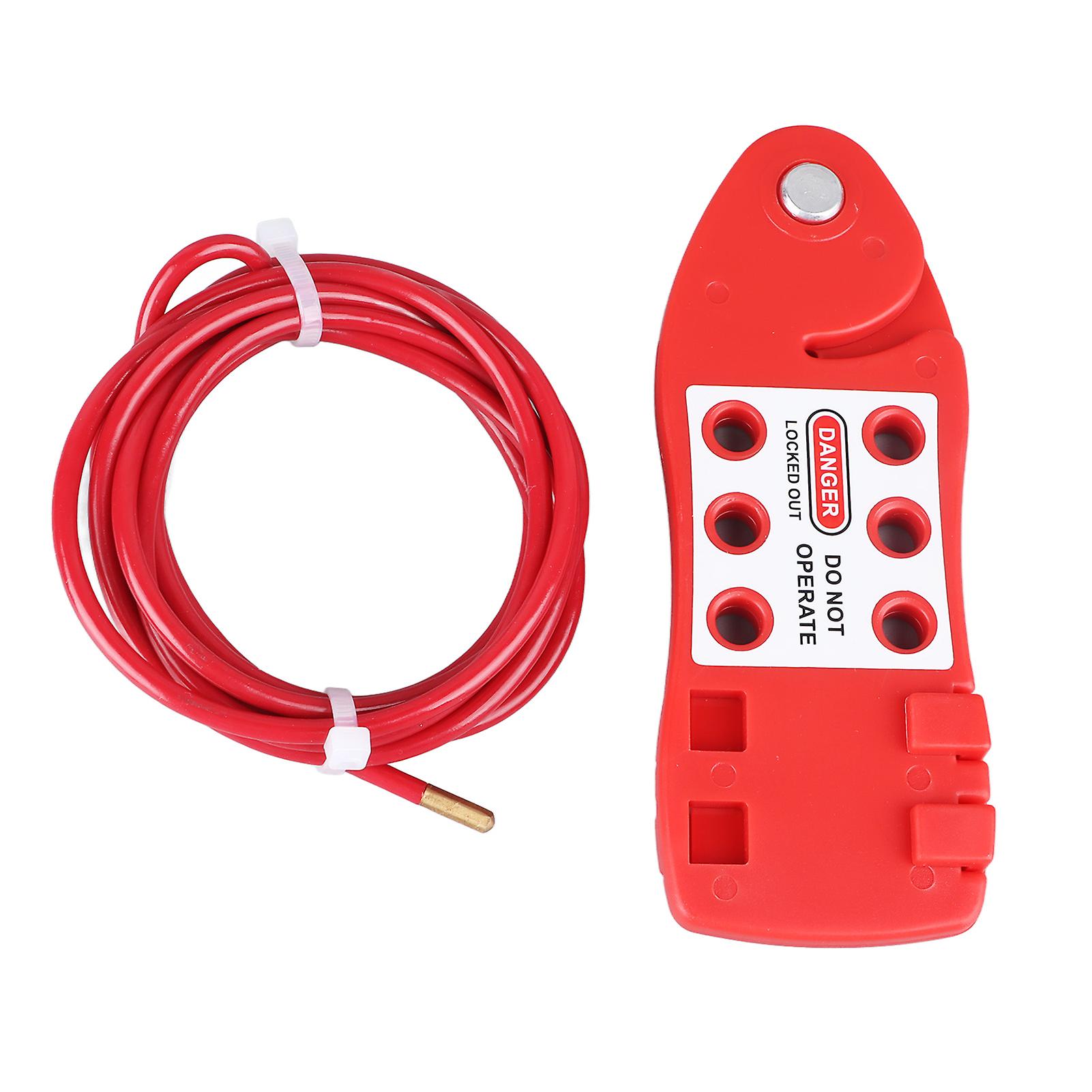 Stainless Steel Adjustable Cable Lockout - 6 Locks, Durable, Ergonomic Design, Secure