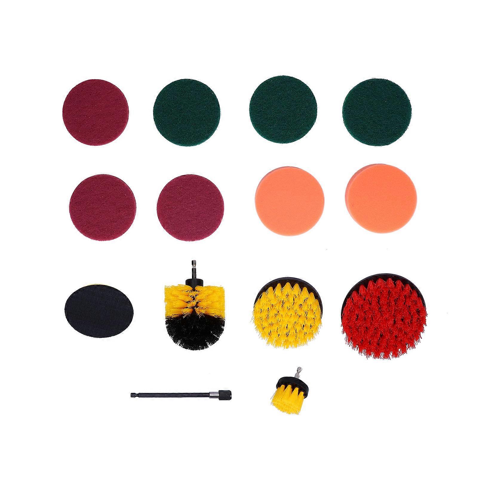 14PCS Drill Brush Attachment Set Power Scrubber Kit Scrub Brush Drill Brush Kit