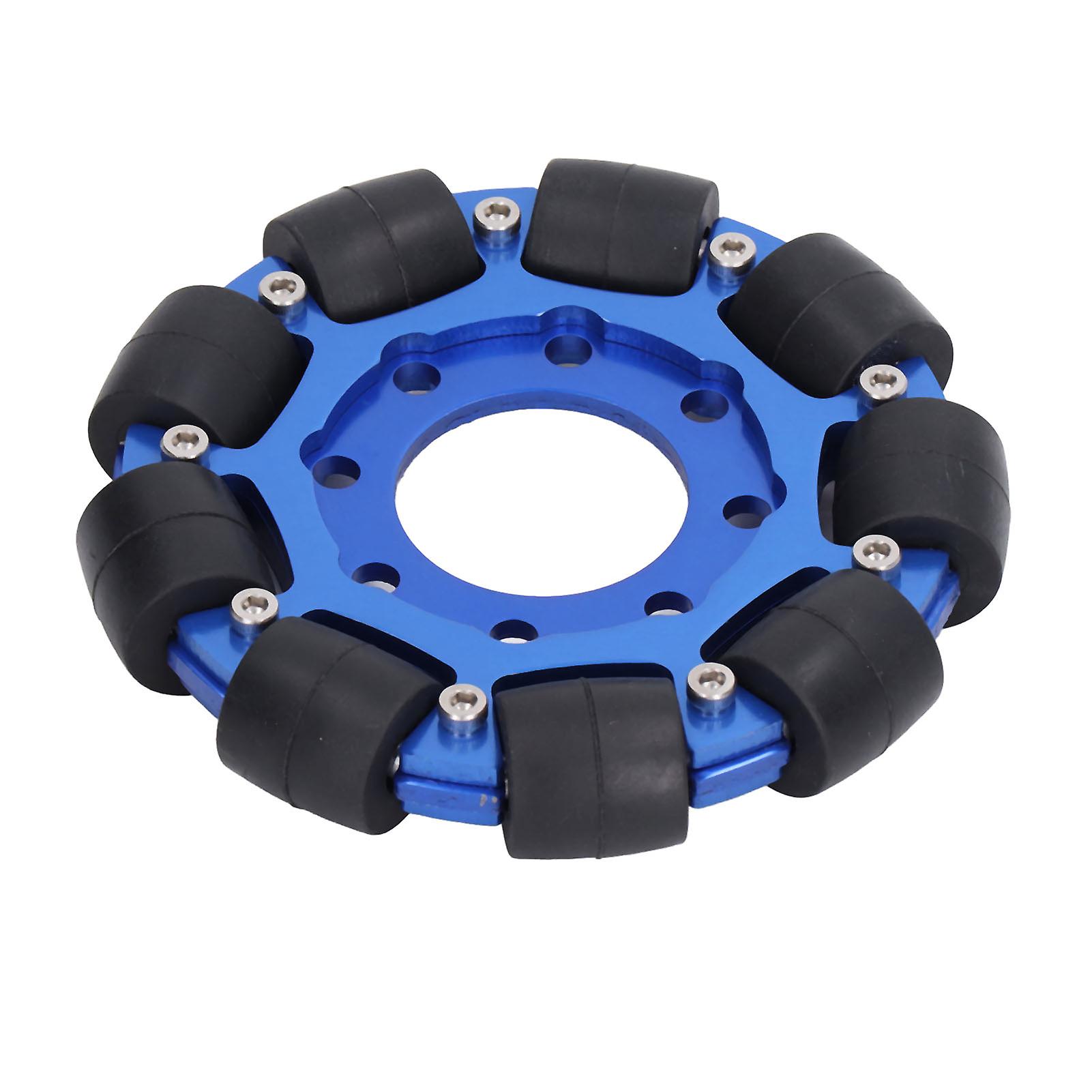 Omni Wheel 4in Omnidirectional Aluminium Alloy Hub Component Part for Robot Toy DIY(Single Omni Wheel) M5604-0014-0102