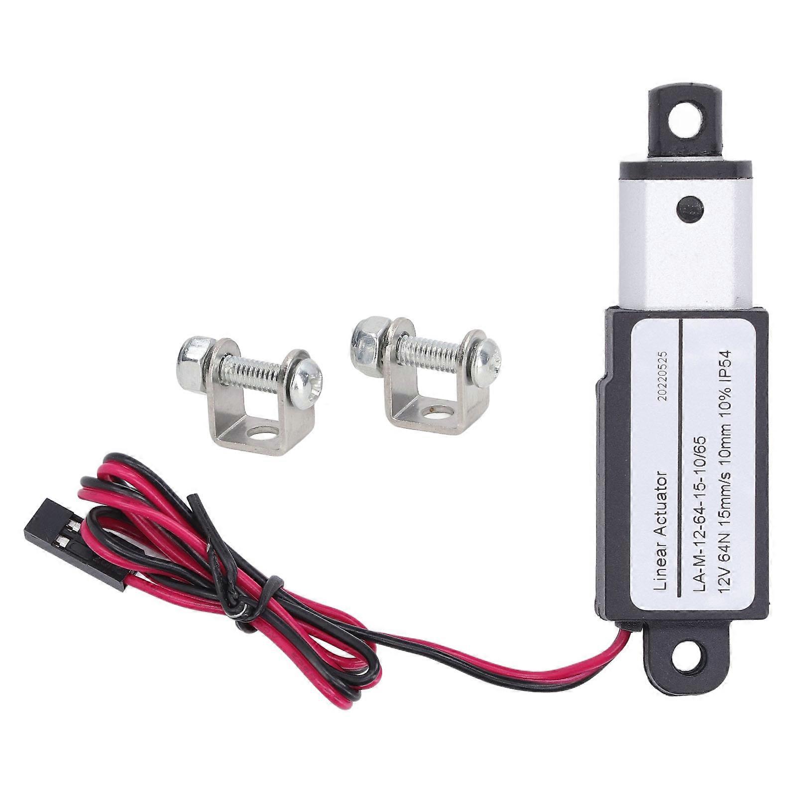 Micro Electric Linear Actuator,ABS Aluminum,DC Power Supply,Mini Motion Actuator for Agricultural Machinery,12V,10mm,0.4in