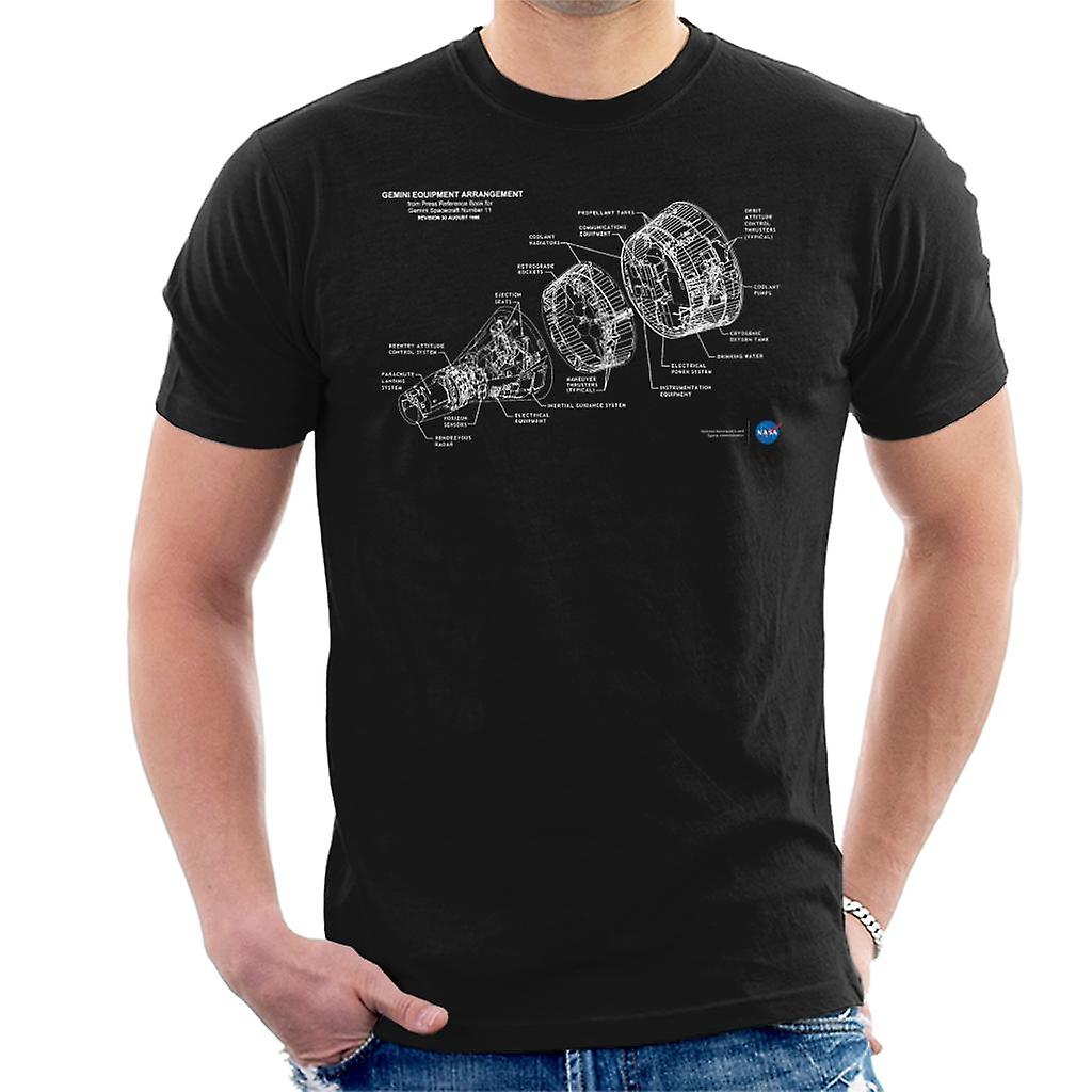 NASA Gemini Spacecraft Schematic Men's T-Shirt