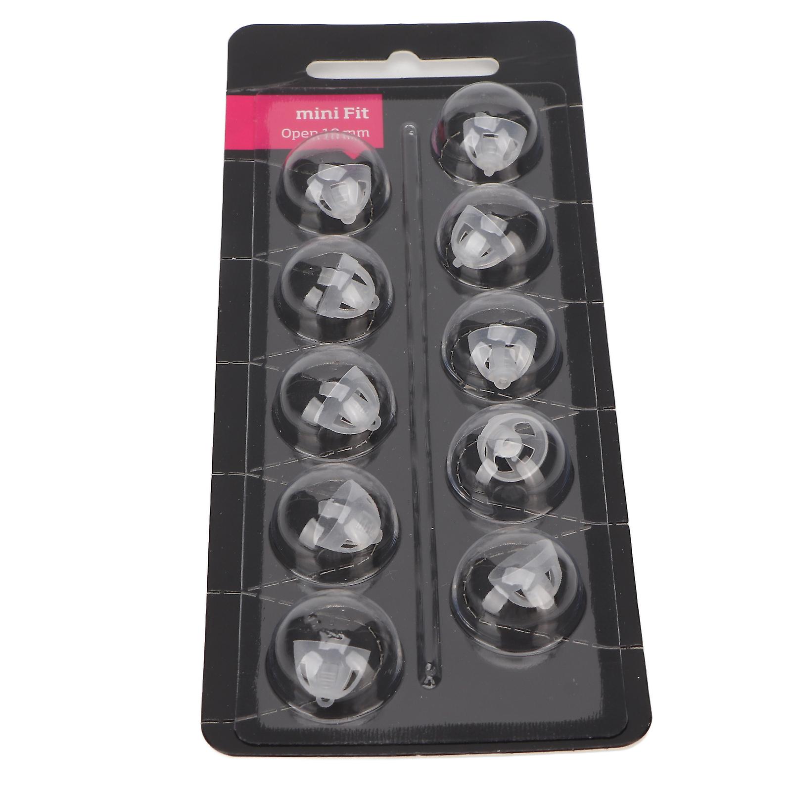 10pcs Hearing Amplifier Open Domes 10MM Silicone Transparent Soft Prevent Static Ear Plugs Tips