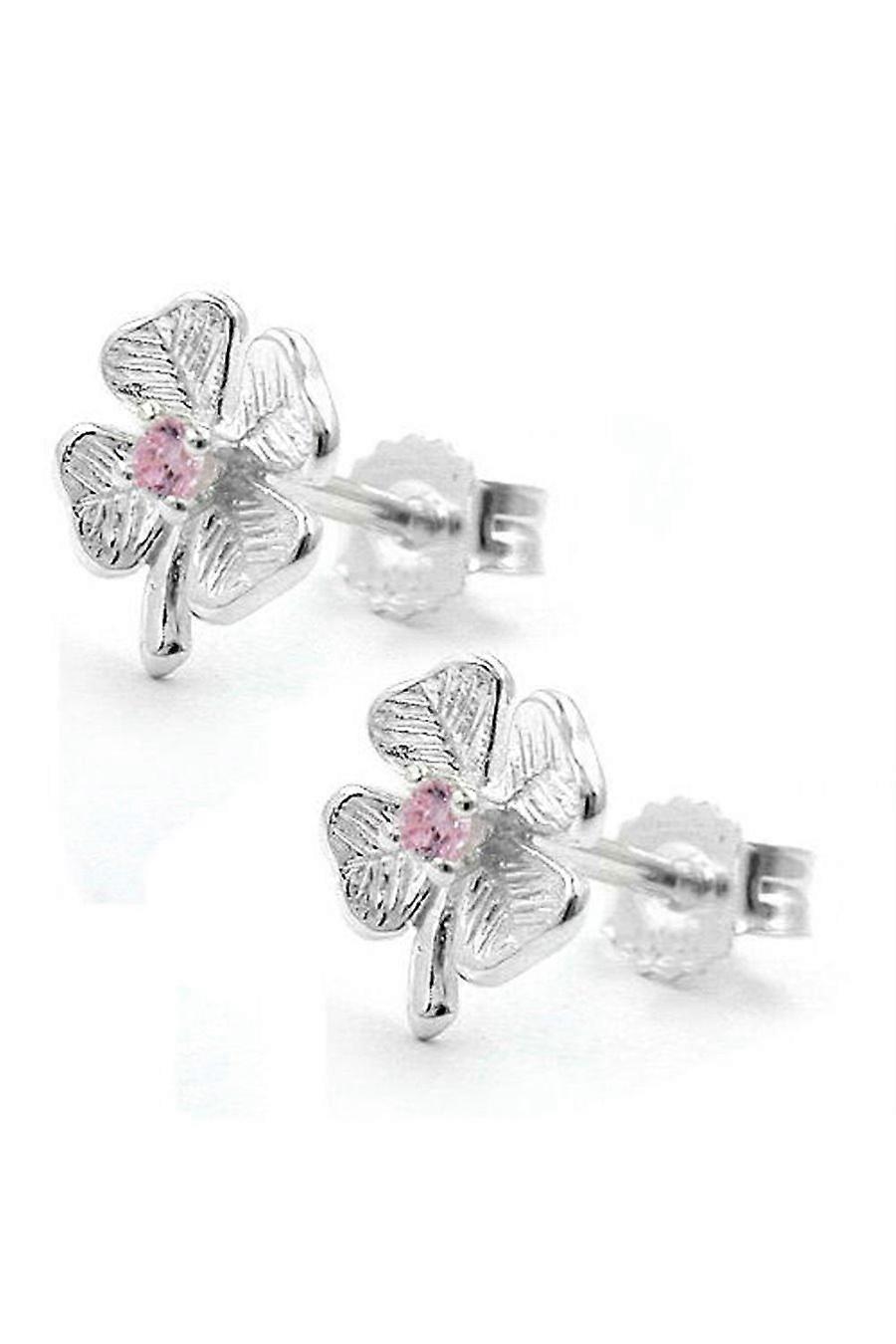 Earring Stud Zirconia Pink Silver 925 - Gl91232