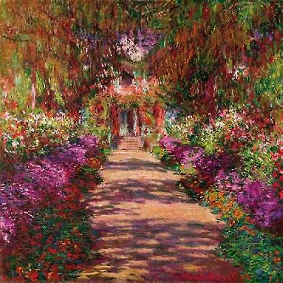 Path in Monets Garden Giverny Poster