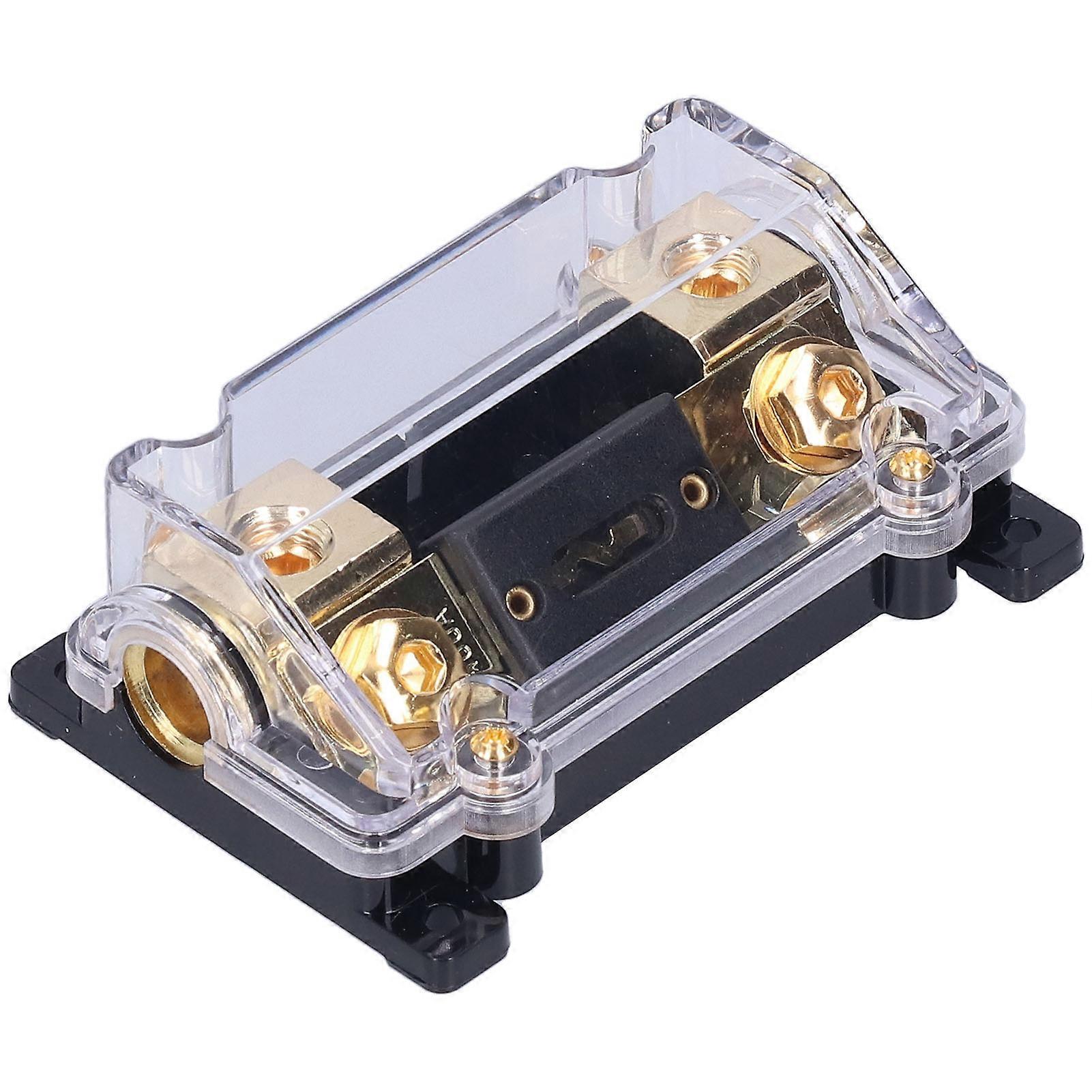 ANL Fuse Holder 0 2 4 Gauge AWG In Line Block 1 In 1 Out 100Amp for Car Audio Boat Power Distribution System