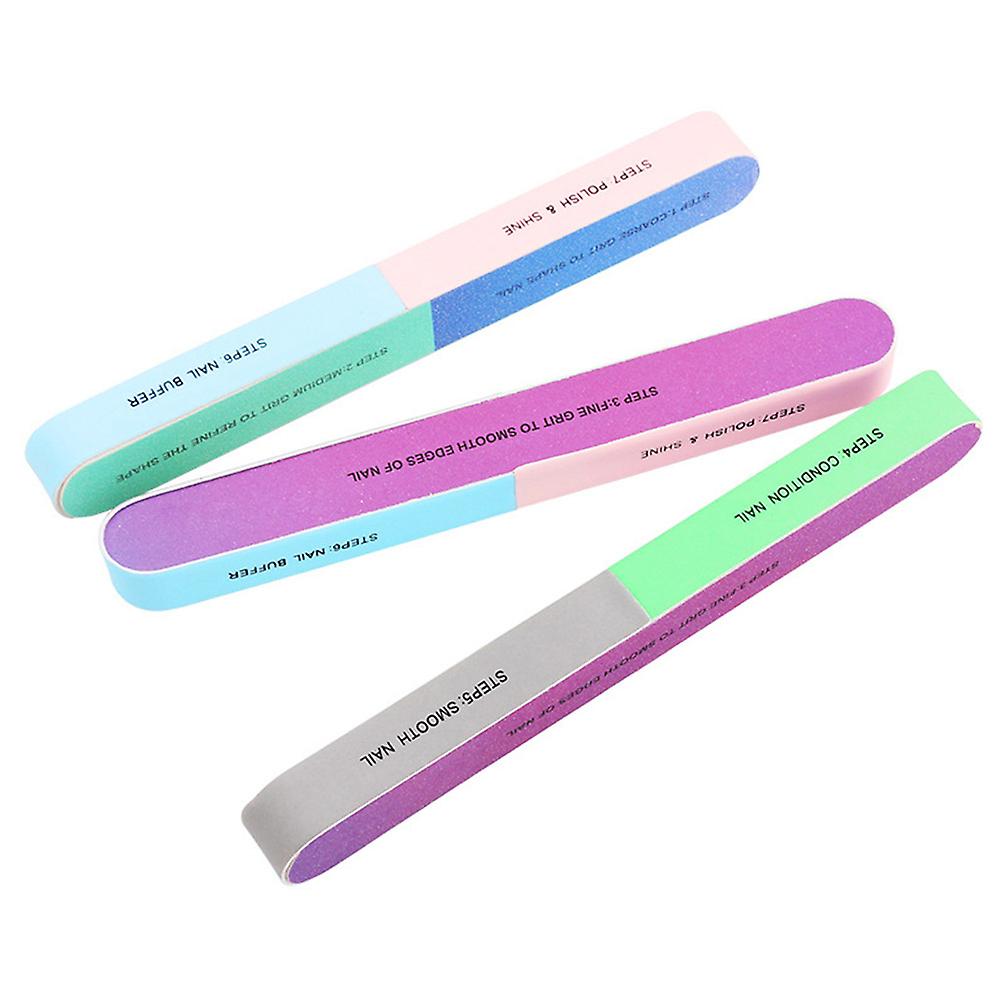 Colorful Multi-sided Nail Manicure Pedicure Tool Sanding Sponge File Buffer Polisher