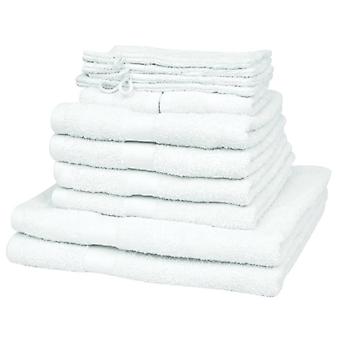 12-teiliges Handtuch-Set Baumwolle 500 g/m² weiß