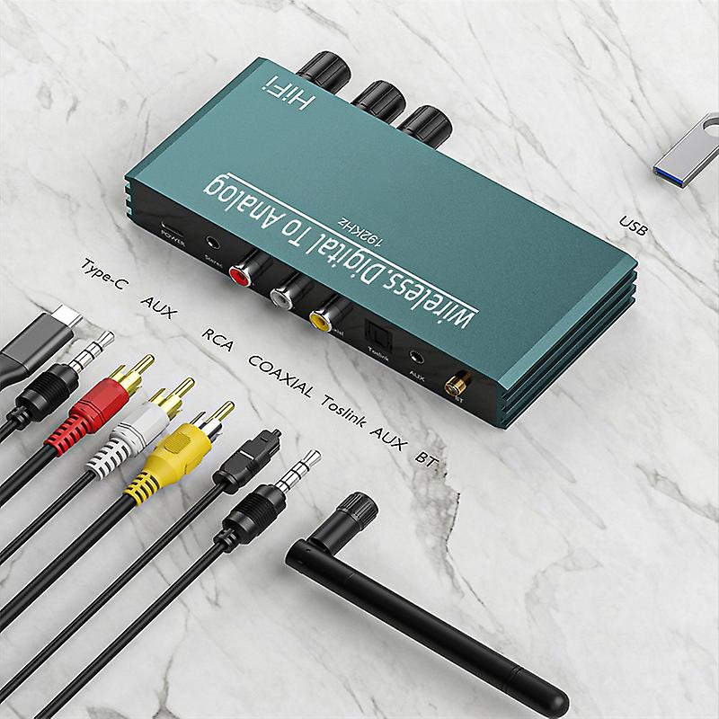 Bluetooth-Compatible 5.3 Audio Decoder Digital Optical/Coaxial To Analog Converter