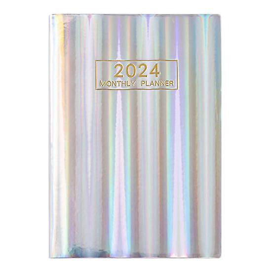 2024 A5 English Agenda Notebook Dazzling Starlight Daily Planner Efficient Time Management Goal Setting Monthly Planner