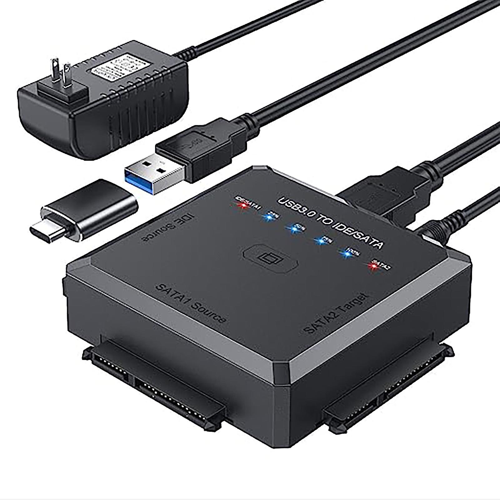 SATAIDE to USB 3.0 Adapter Easy to Use Ultra Recovery Converter Plug And Play Friendly for Use