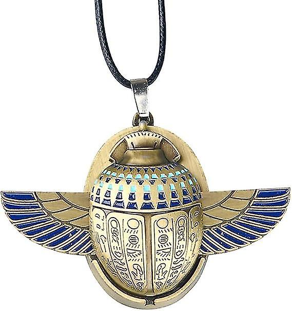 Moon Necklace Egyptian Scarab Compass Pendant
