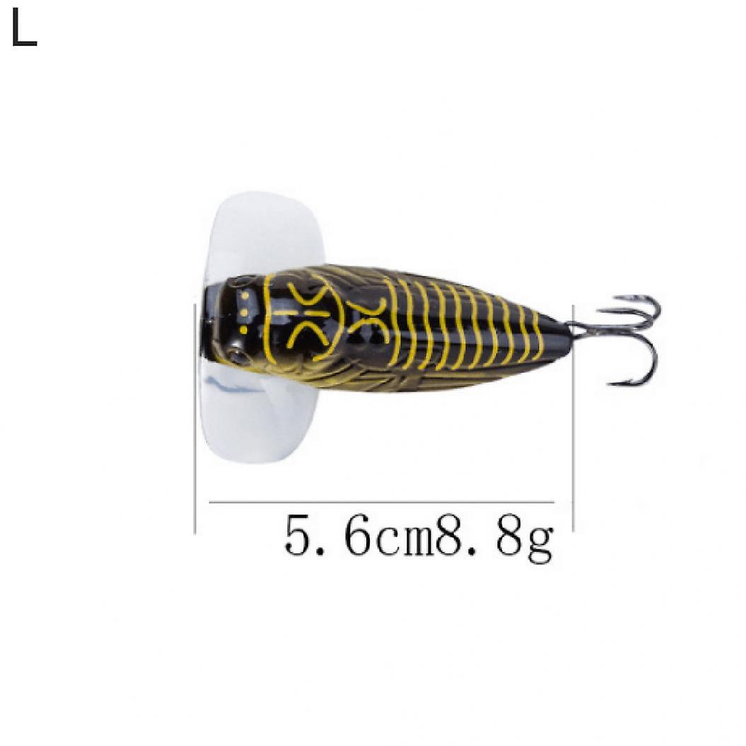 Artificial Plastic Cicada Fishing Topwater Lure Floating Insect Bait with Hook