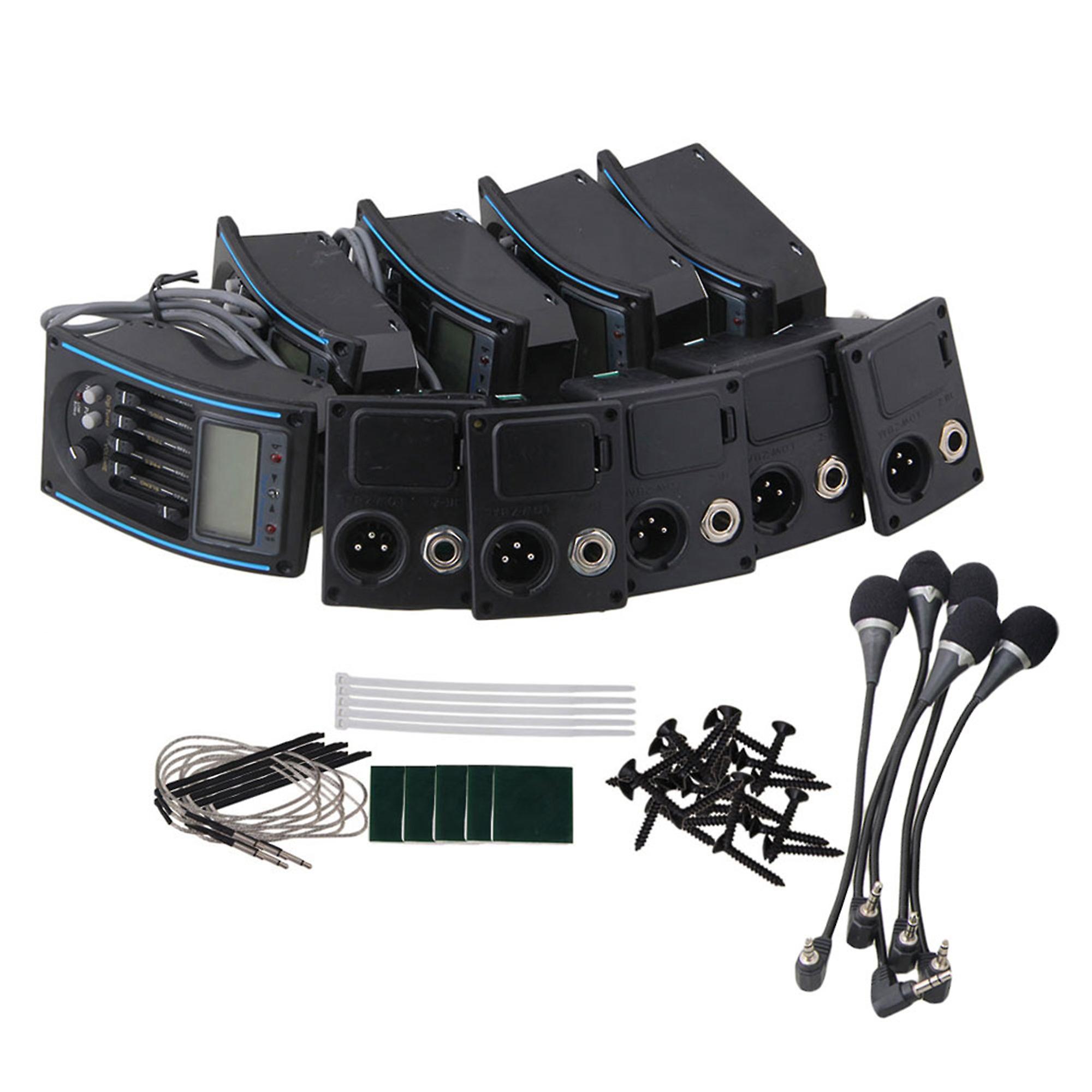 5 Band Acoustic Guitar Equalizer EQ & LCD Tuner RK-4M With Microphone Set of 10