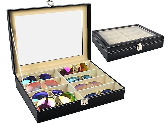 Glasses setup with 8 compartments