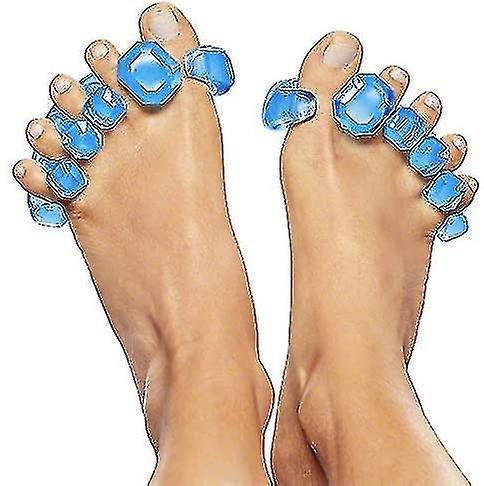 2pcs Gel Toe Stretcher & Toe Separator,blue,m