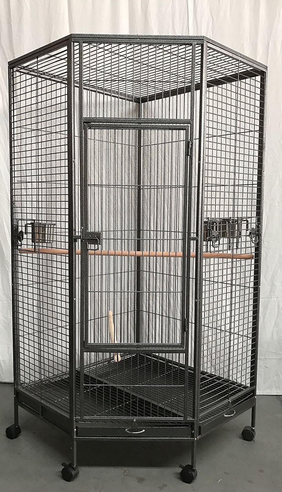 162Cm Large Corner Bird Cage Pet Parrot Aviary Perch Castor Wheel Bird Cages