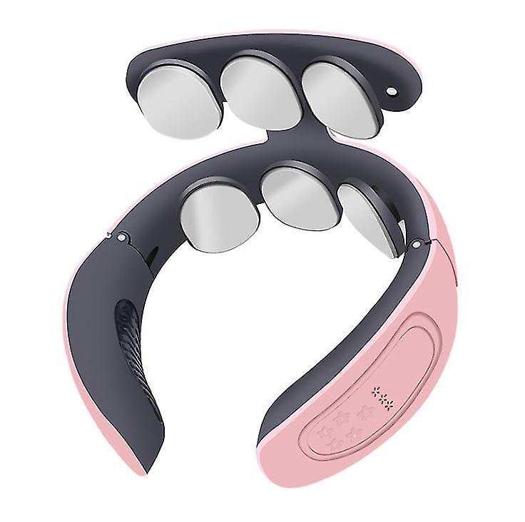 ピンクネックマッサージャー、インテリジェントポータブルコードレスネックマッサージャー、ヒートAz17406