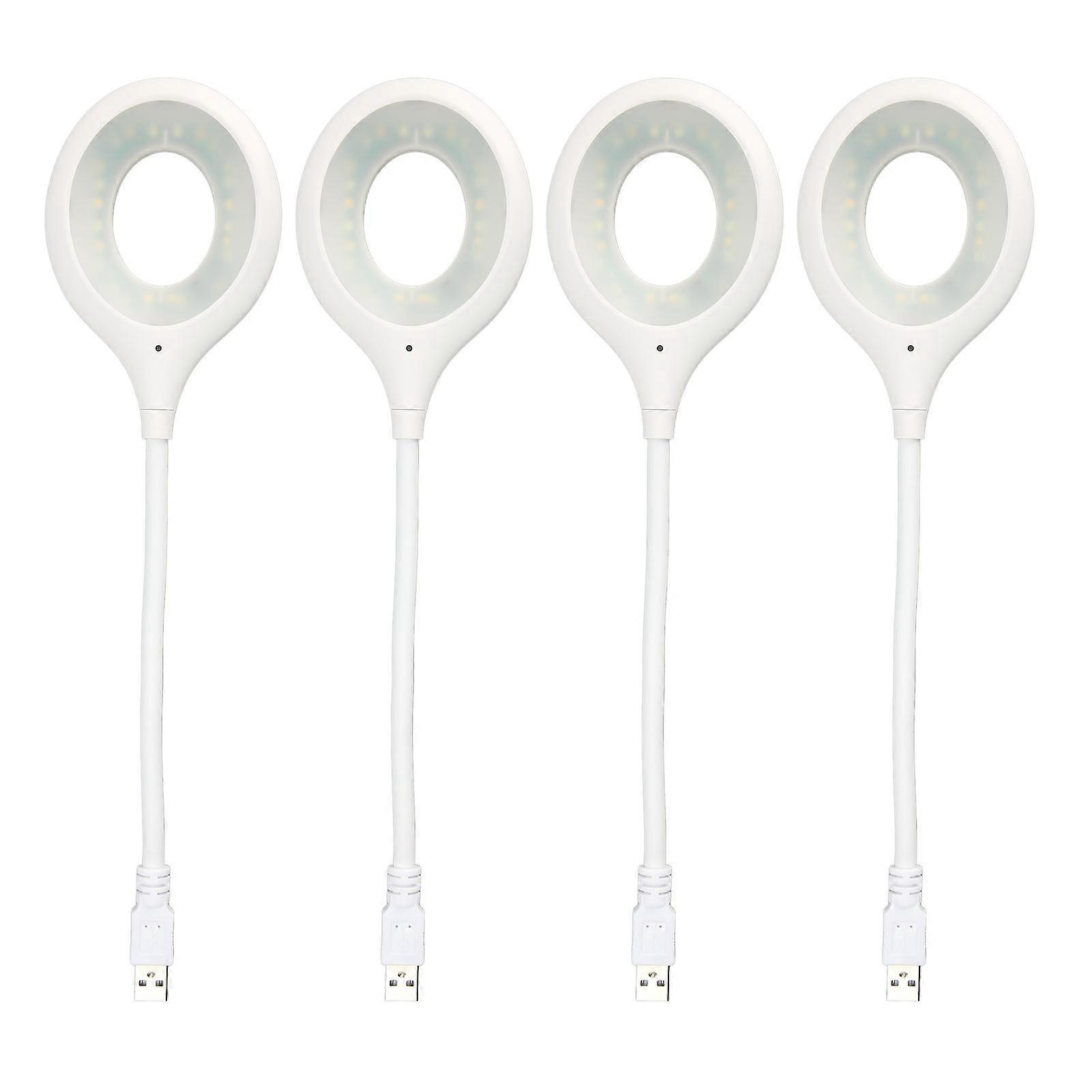 Usb Voice Reading Light 24 Led Beads Artificial Intelligence Voice Control Desk Light For Home Travel 4pcs