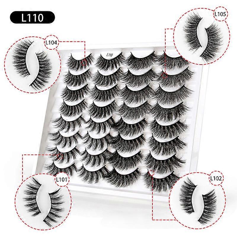 16 pairs of mixed false eyelashes (4 styles) - Professional reusable
