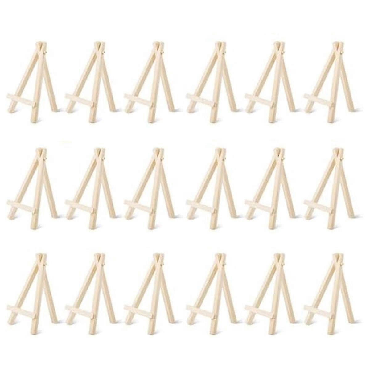 18pcs Mini Wood Display Easel,Small Wooden Easel for Small Canvas Holder,Kids Crafts,Signs,Photos,Gift,DIY Crafts