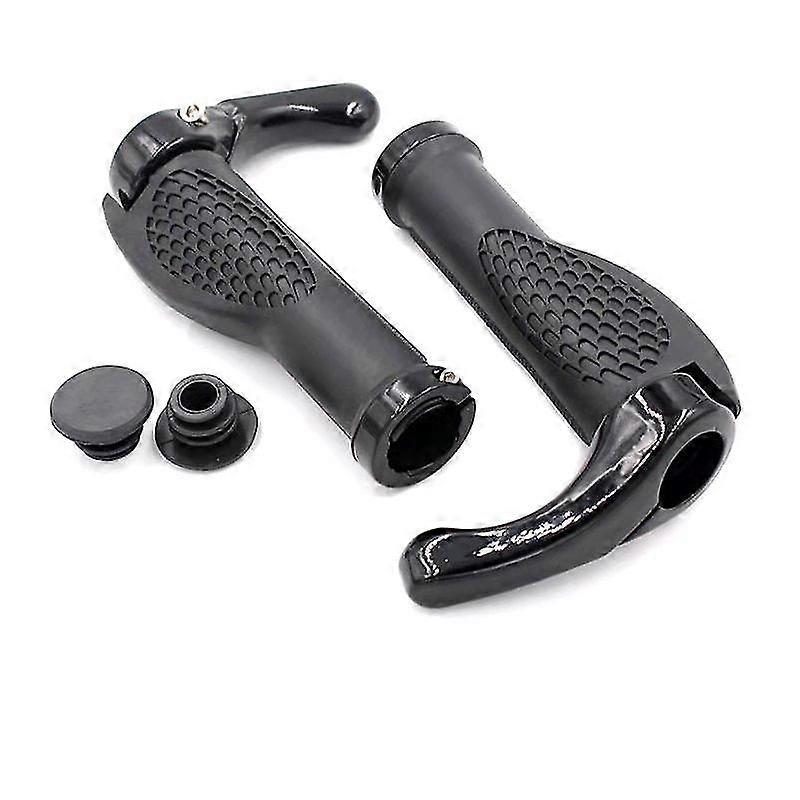 1 Pair Mountain Bike Handlebar Grips, Ergonomic Shockproof Bicycle Handle Grip