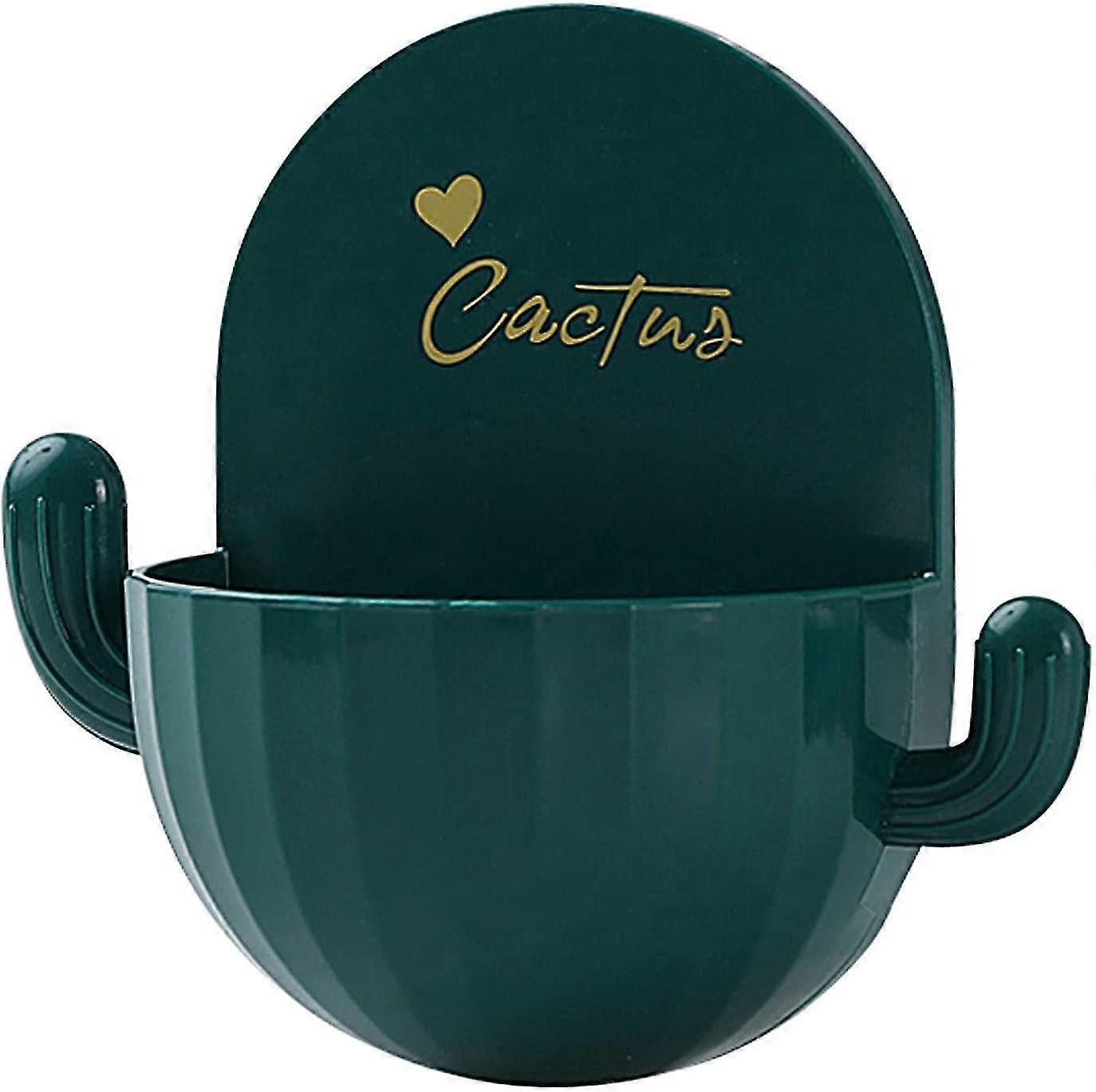 Cactus Soap Holder, Self-draining Soap Tray For Shower Wall(blue)