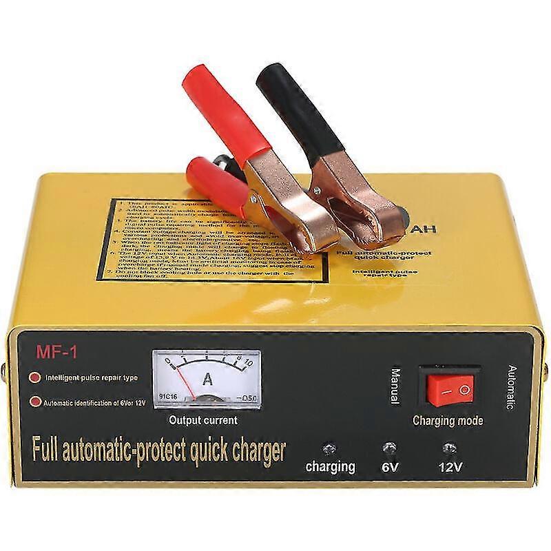 6V/12V intelligente lithium acculader MF-1 acculader geel klein Europese standaard