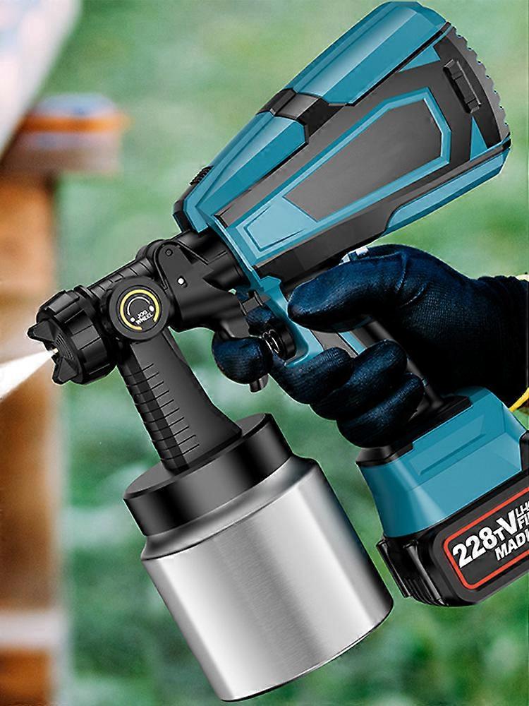 Electric Paint Sprayer with Lithium Battery, Rechargeable and Portable for Latex Painting, Adjustable Spray Patterns