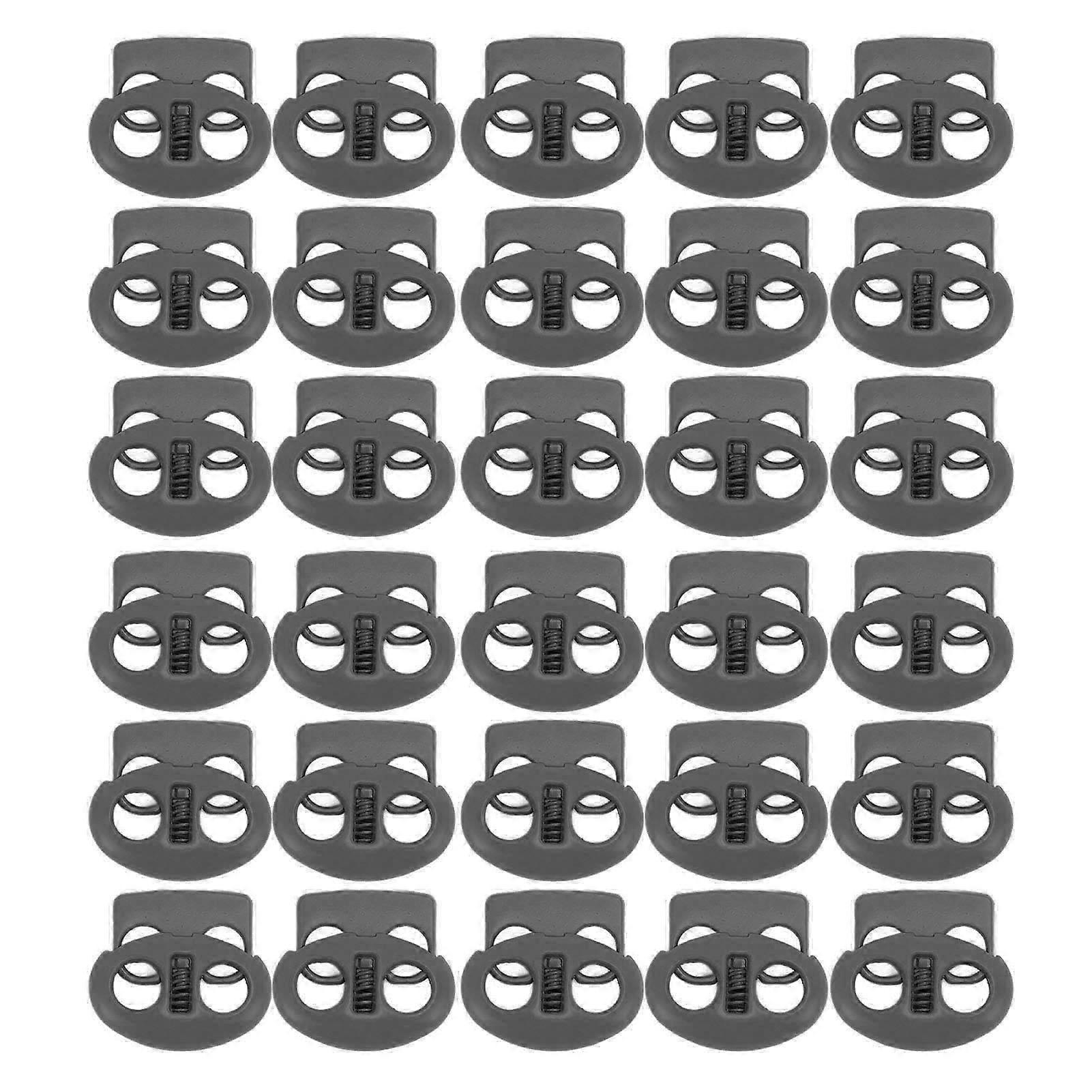 30PCS Metal Cord Locks End Spring Stop Toggle Stoppers Rustproof Lightweight Lanyard String Cord Toggles for Drawstring Clothing Shoelaces Backpack La