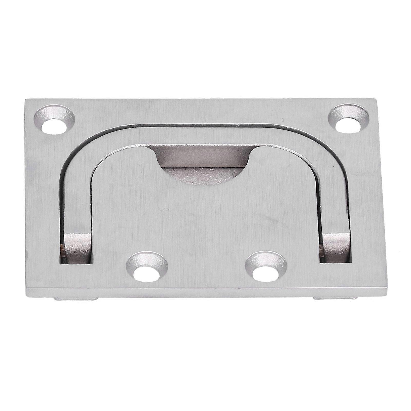 Floor Pull-Type Lifting Knob Stainless Steel Built-In Buckle Handle Flat Top