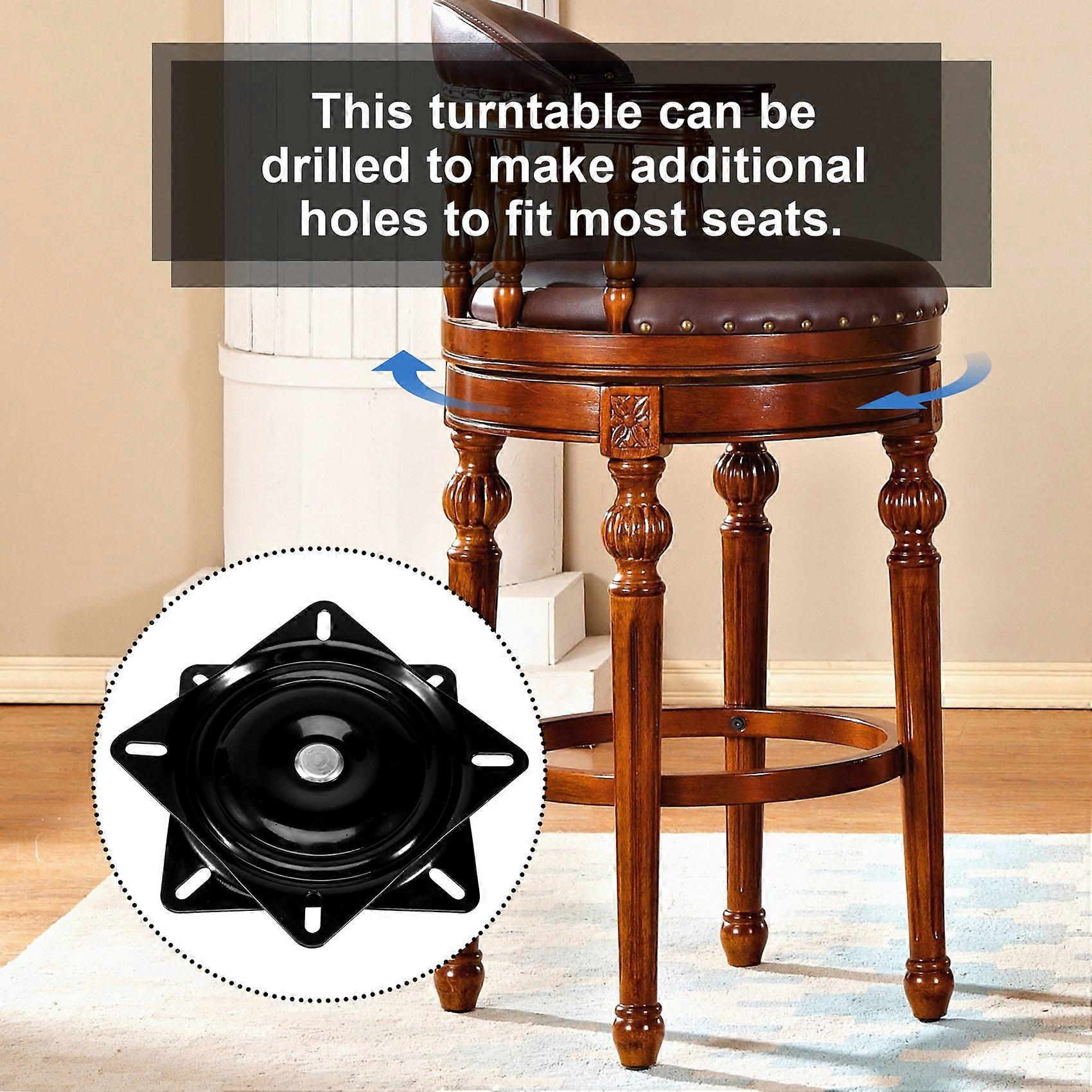 HOZEON 6-Inch Boat Seat Swivel Plate - Ball Bearing Base For Bar Stools & Chairs (2 Pack)