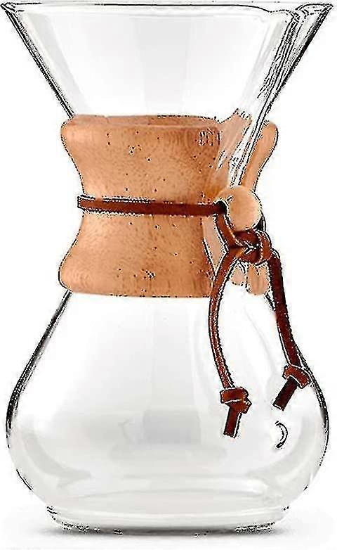 Botella de café Chemex con cuello de madera