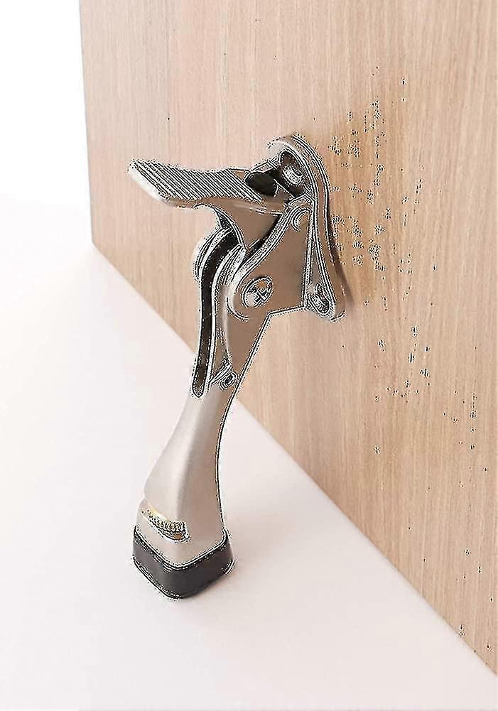 Door Stopper, 2 Packs Kickdown Door Stop With One Touch Adjustable Height