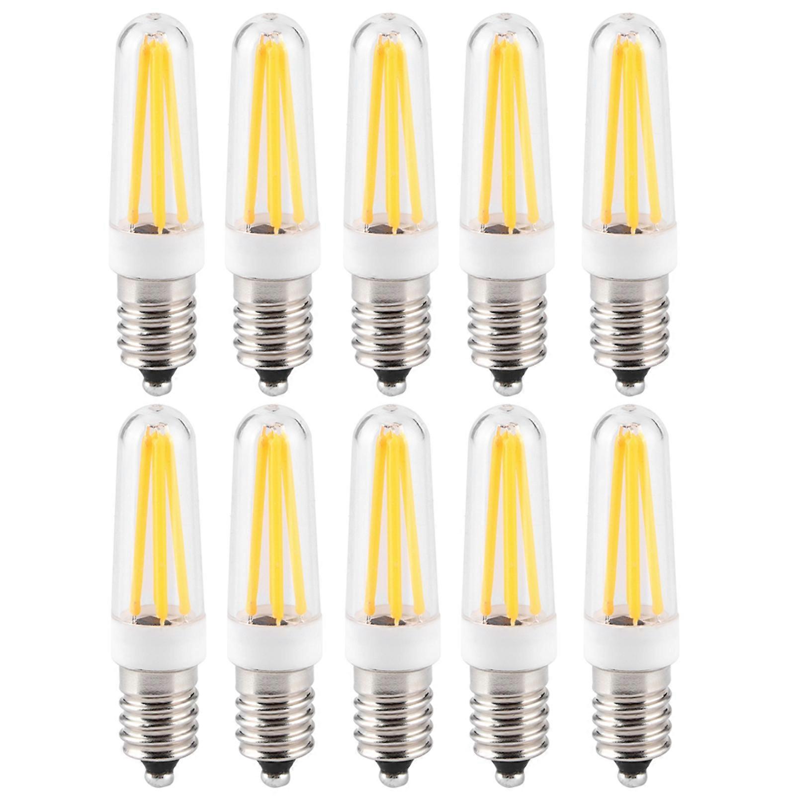 10Pcs 3W Small Bulb E14 Base Warm White Home Lighting Bulb for Chandelier Ceiling Light