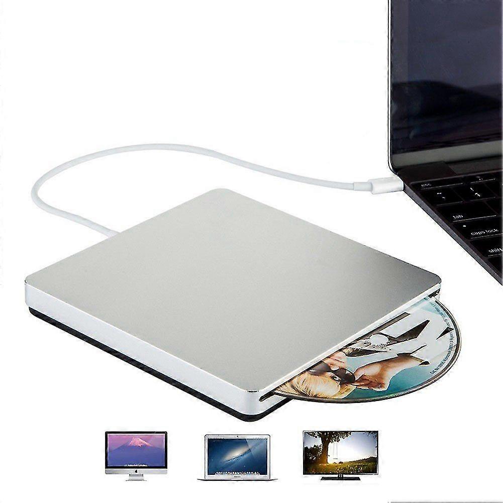External CD DVD Drive USB 3.0 Type-C Optical Drive for Laptop