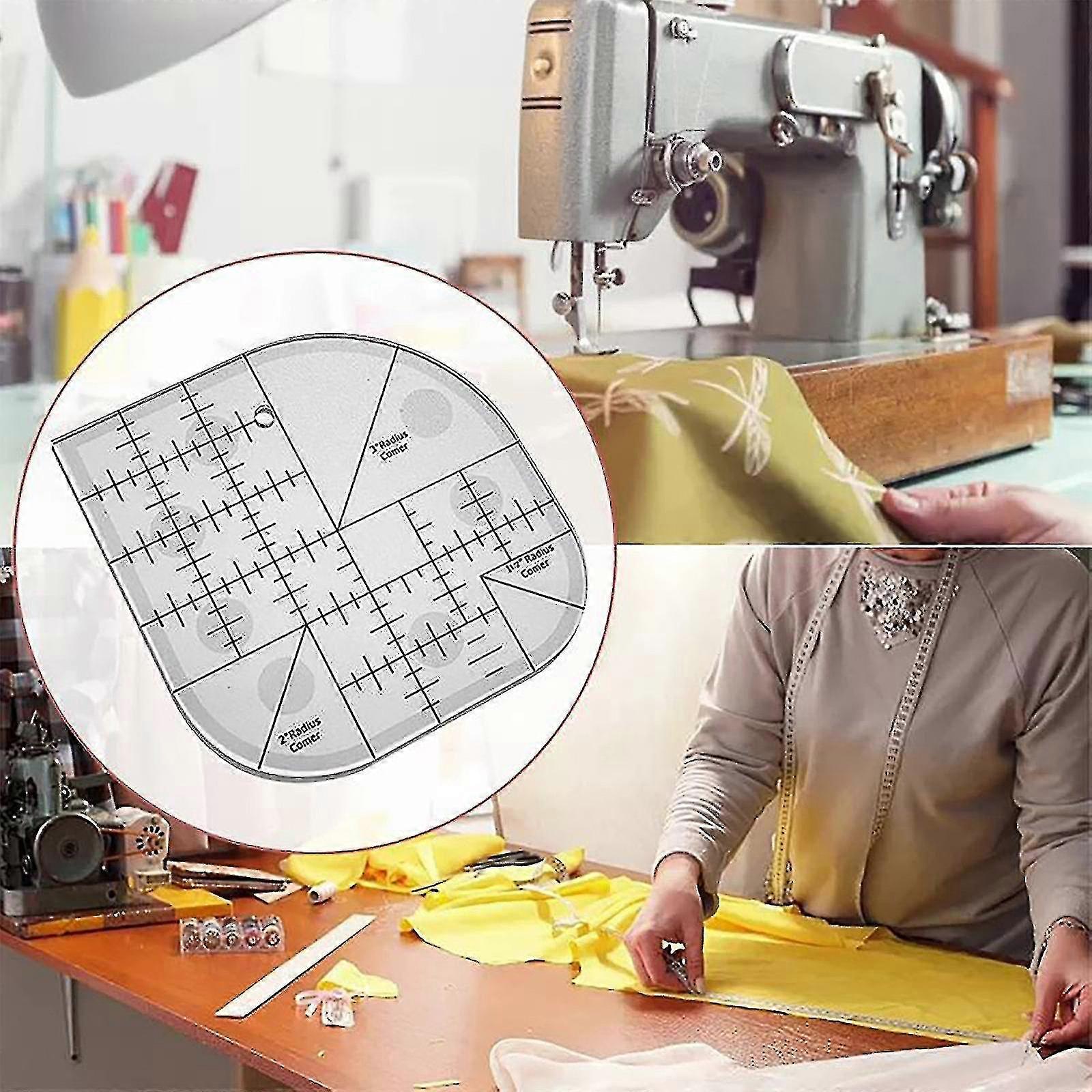 Curved Corner Cutter Ruler,sewing Patchwork Ruler Sewing Template Patchwork Tool Plastic Ruler