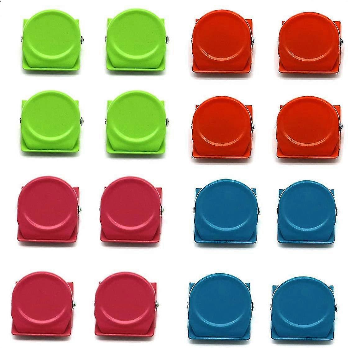16pcs metal magnetic clips, magnets with fridge clips