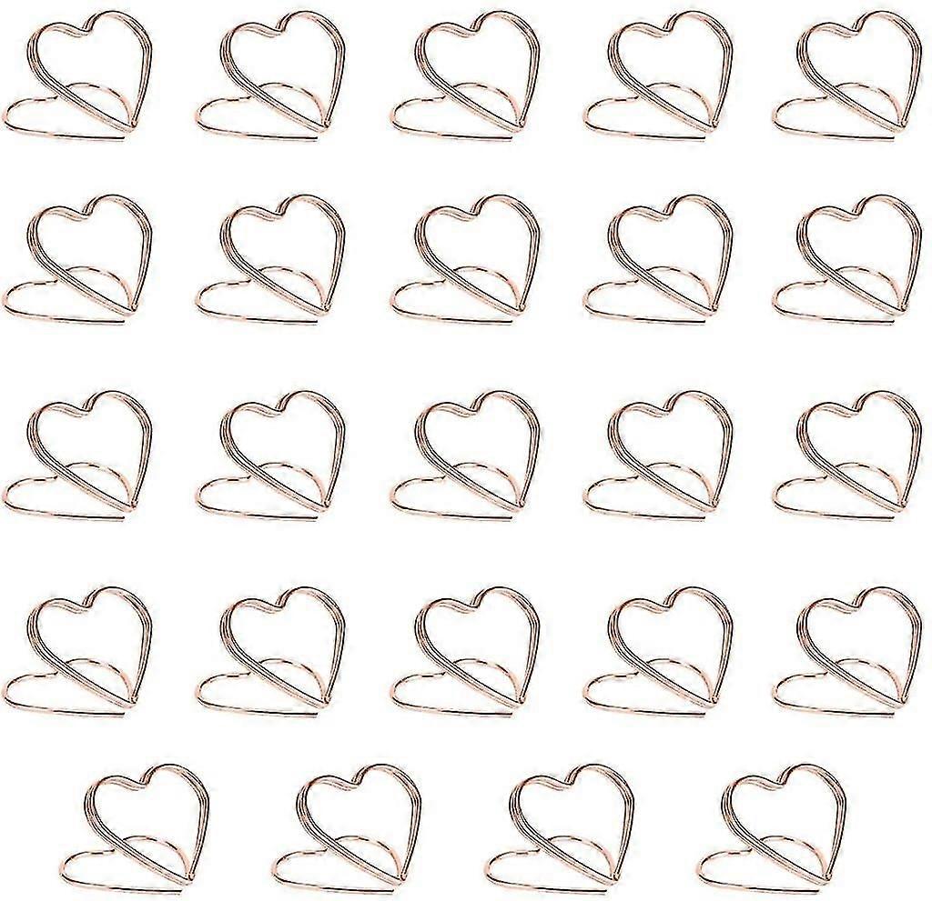 24 pcs place card holders heart photo holders place for wedding