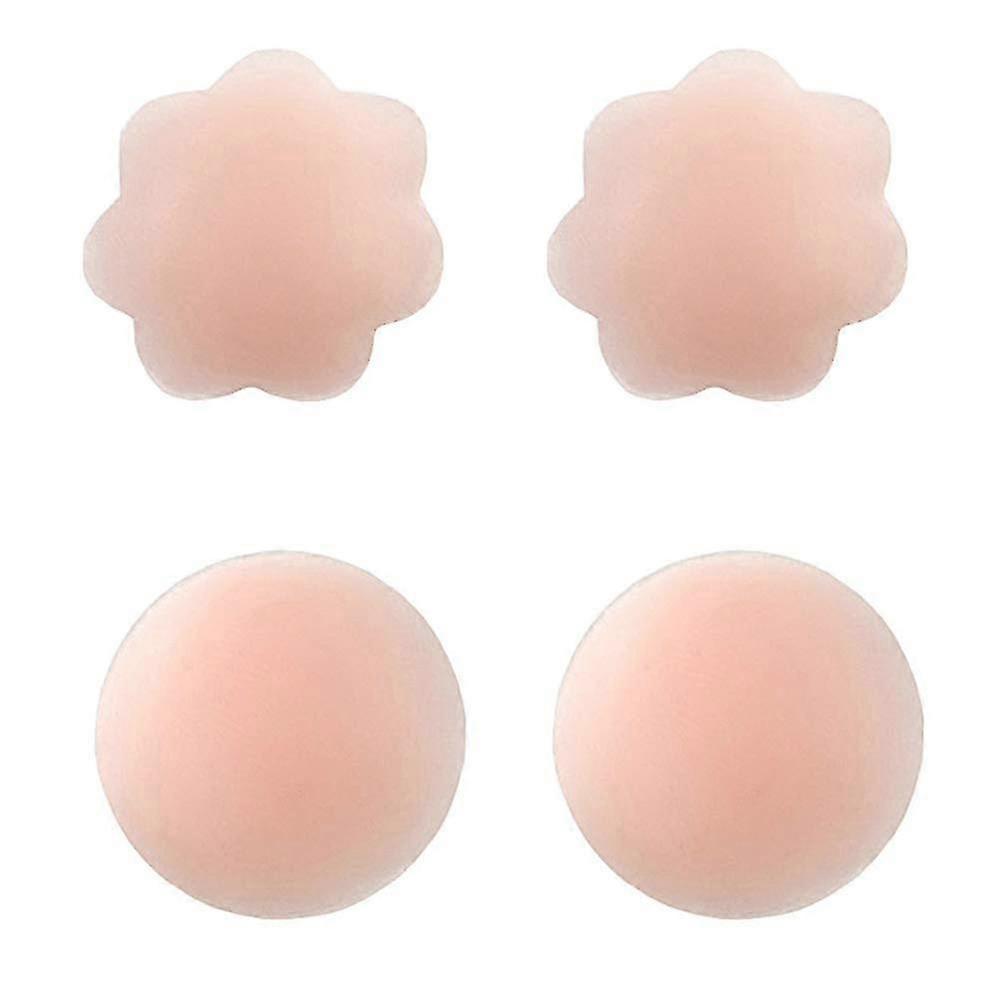 2 pairs of reusable silicone invisible breast patches for party dresses