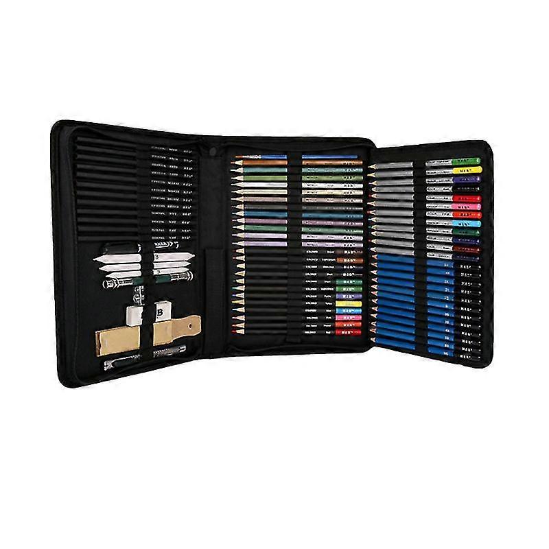 71 In 1 Colored Pencil Set Painting Pencil Sketchbook Marker Pen Cutter Extender