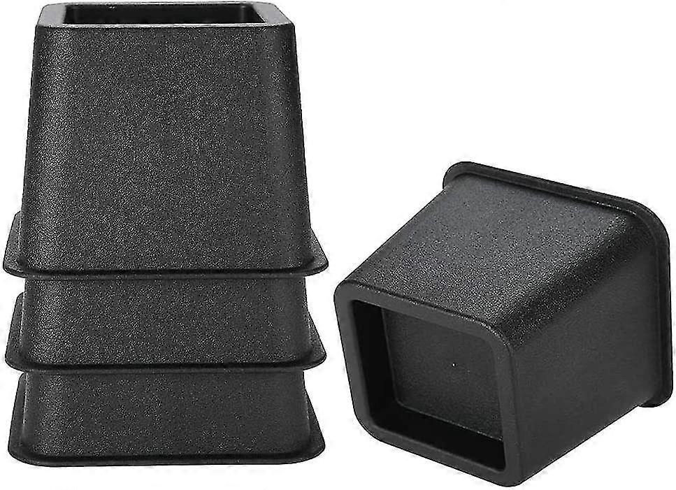 4pcs Elevadores de Móveis 3 Polegadas Cadeira Ajustável Sofá Riser Pés Pesados Cama Risers Preto Feliz H